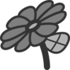 Gray Daisy Clip Art